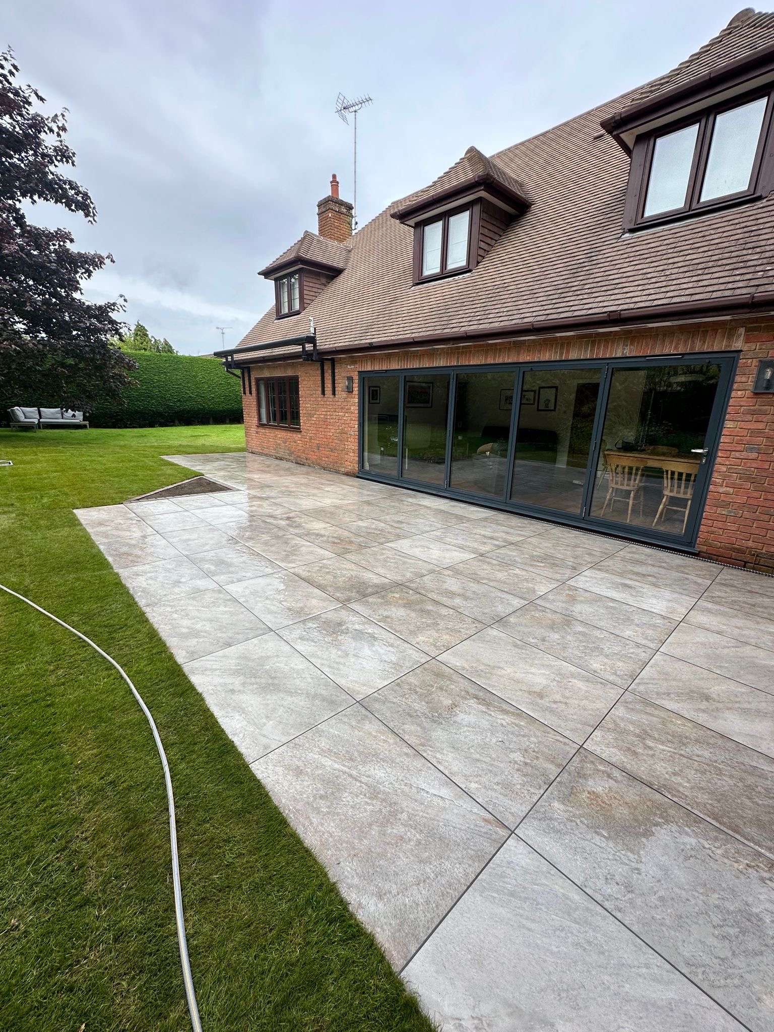Landscaped garden and finished patio